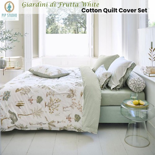 Giardini di Frutta White Cotton Quilt Cover Set by PIP Studio - Photo 2/8