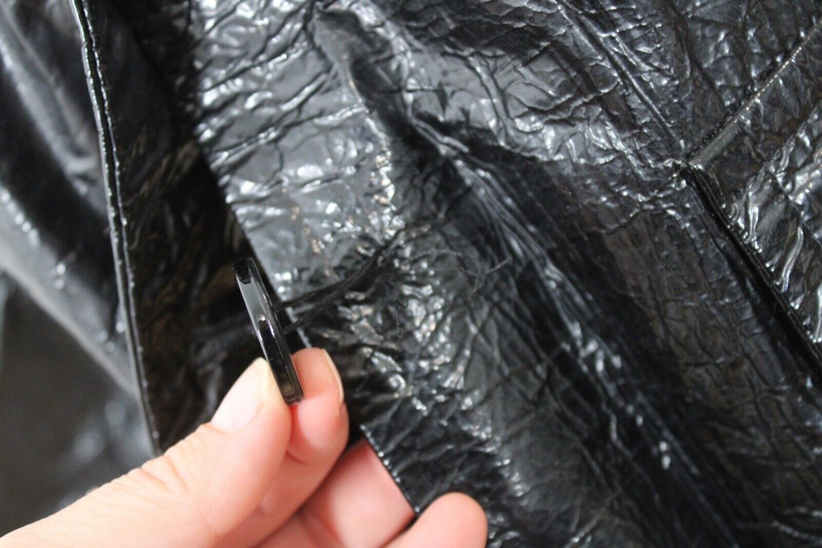 Theory L Black Patent Leather Polished Oberon A-l… - image 5