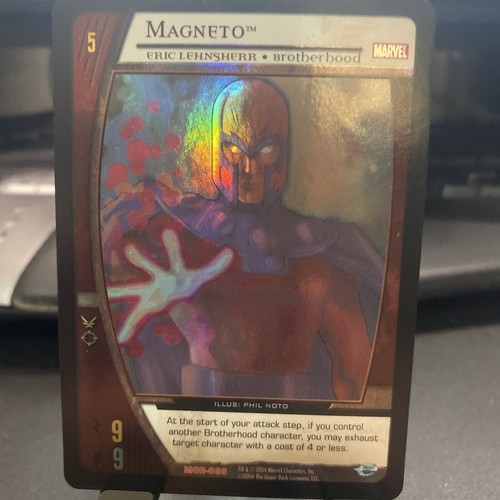 VS System Magneto Eric Lehnsherr Brotherhd EA Promo FOIL Marvel Origins MOR-080 - Picture 4 of 4