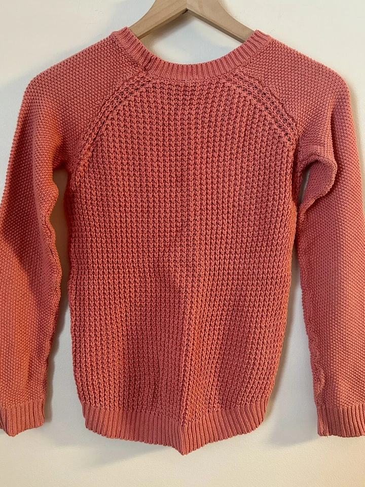 Girl’s Aeropostale 粉红色针织毛衣 XS 码 — 第 3/4 张图片