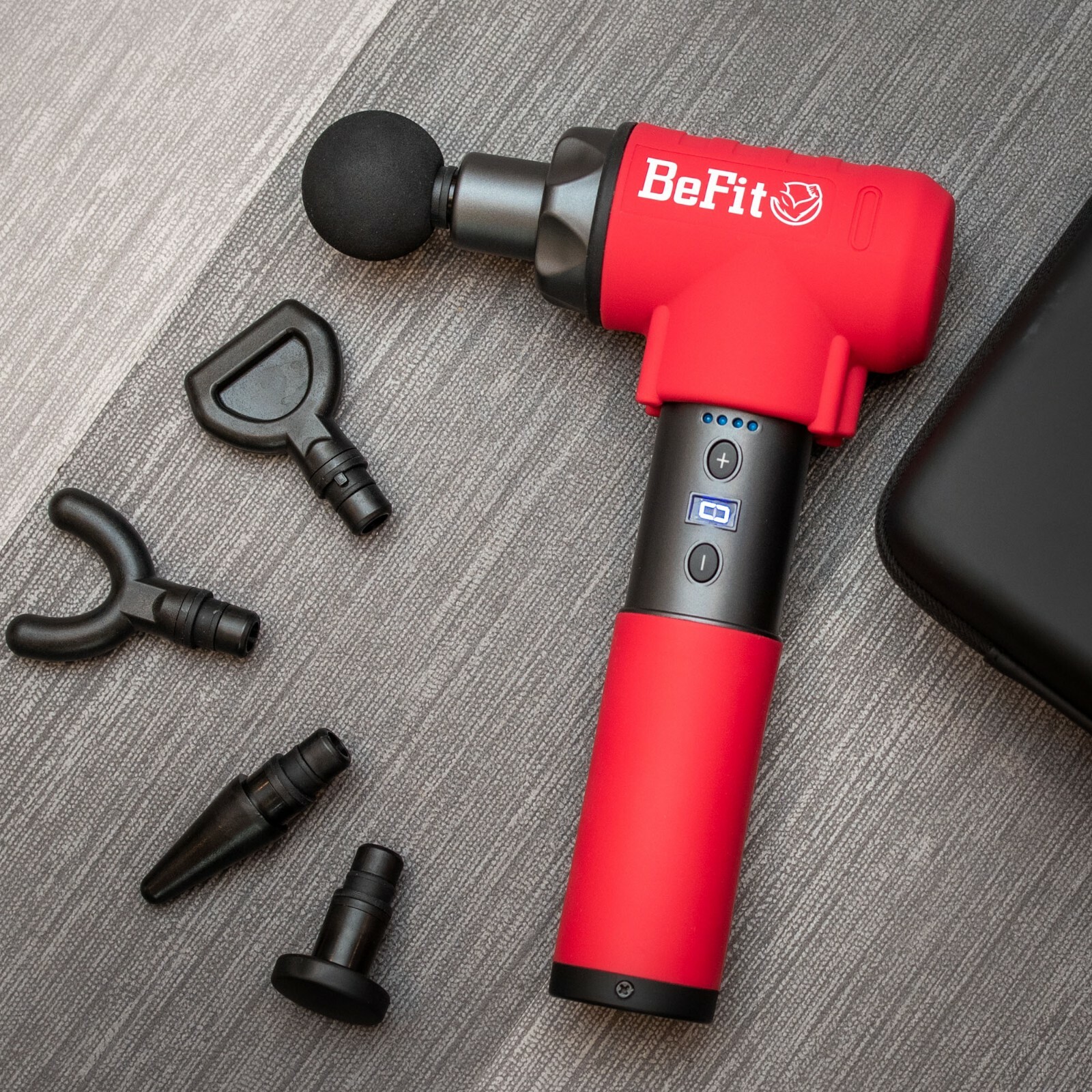 BeFit Massage Gun - Quiet, Powerful, Deep Tissue Muscle Massager Tension Relief