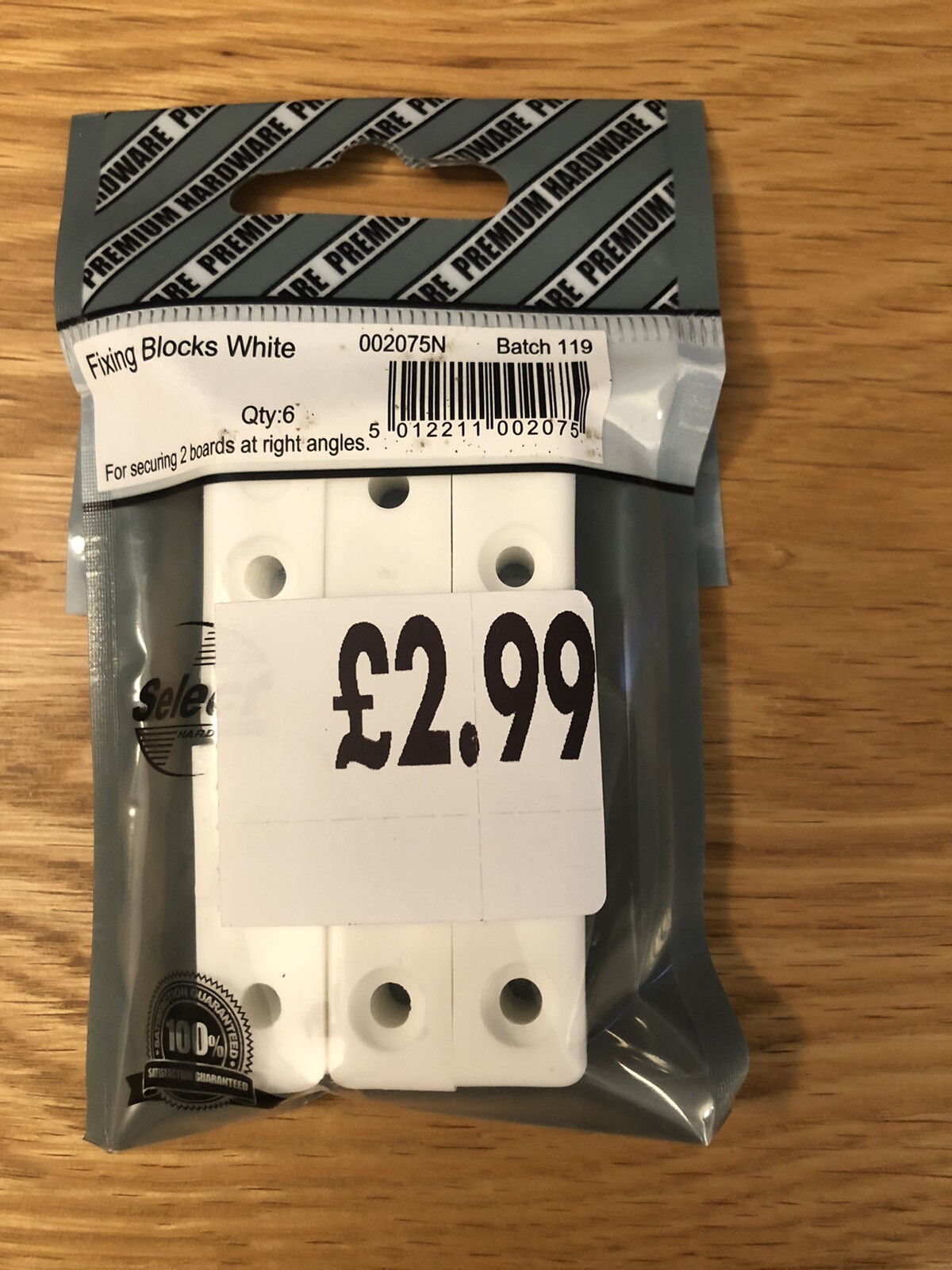 Premium White Modesty Blocks Kitchen Cabinet Cupboard Fixing Joint Connector