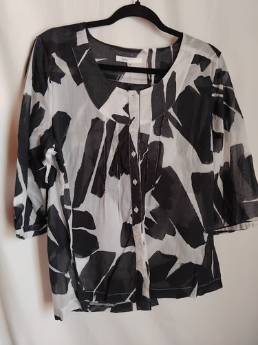 Lightweight German cotton 3/4 sleeve top Aero size 14 - 第 1/5 張圖片