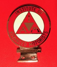 Vintage Institute of Advanced Motorists Car Mascot Badge Capt R,T.Cosgrove R.C.T