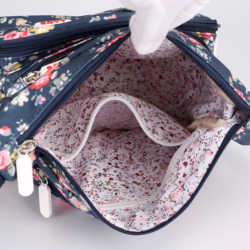 Nylon Floral Crossbody Bag For Women Travel Handbags With Adjustable Strap - Picture 10 of 23