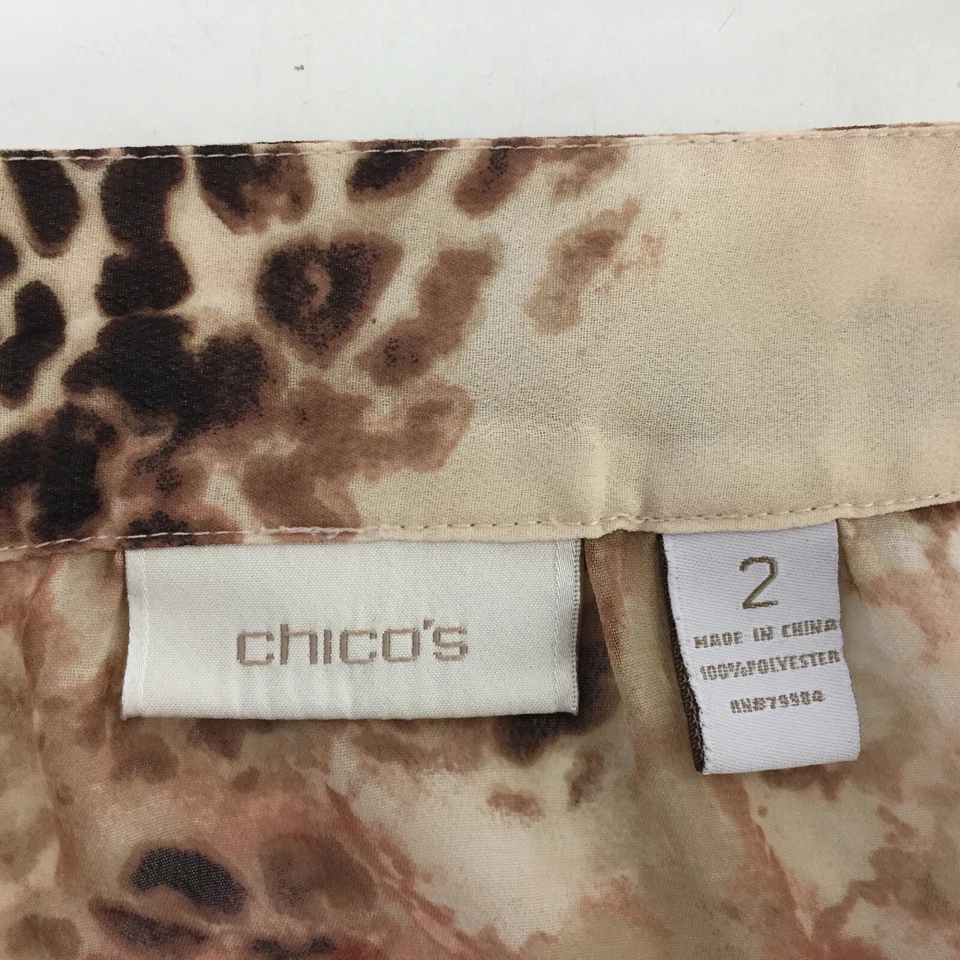 Блузка Chico's размер 2 женская большая прозрачная весна лето с длинным рукавом легкая - Изображение 4 из 4