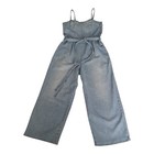 AG Adriano Goldschmied Giselle Straight Leg Cropped Blue Denim Jumpsuit Belted M — photo 5