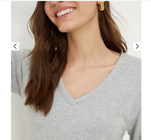 Dorothy Perkins Light Grey V Neck Side Split Tunic Top Size - Small - Bust 38" - Picture 7 of 9