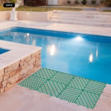 50* Anti-Slip Interlocking Deck Tiles Outdoor Pool Shower Bathroom Drainage Tile