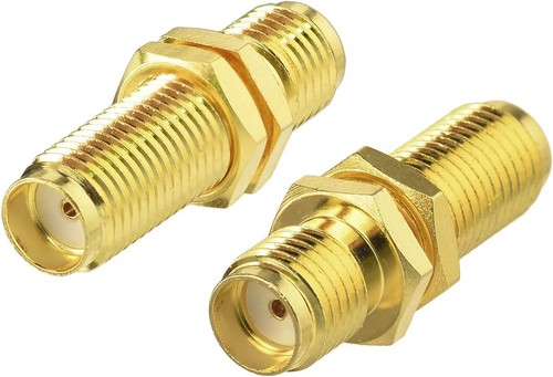 2pcs Bingfu SMA Female to SMA Female Bulkhead Mount Coaxial Connector Adapter - 第 2/6 張圖片