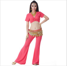 NEW Short Sleeves Practice Blouse Top Belly Dance Costumes Practice Dancewear