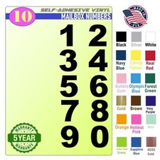 10 Mailbox,Car, Doors, Toolbox,Lockers,TRUCK,Decal, 4" CLASSIC NUMBERS - ARIAL