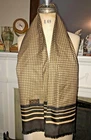 Vtg Men's Scarf Opera Style Park Lane 1960s Polyester Brown Beige Taupe Black