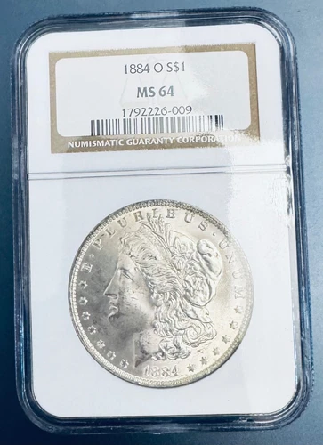 1884-O Morgan Silver Dollar NGC MS64 Certified - Beautiful Coin