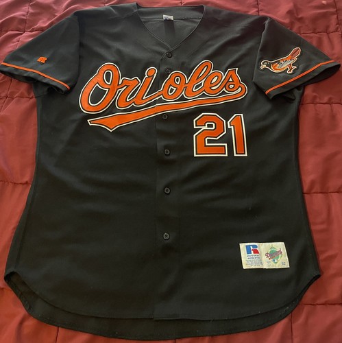 Authentic Jimmy Key #21 Russell Athletic On Field Jersey Baltimore Orioles 52