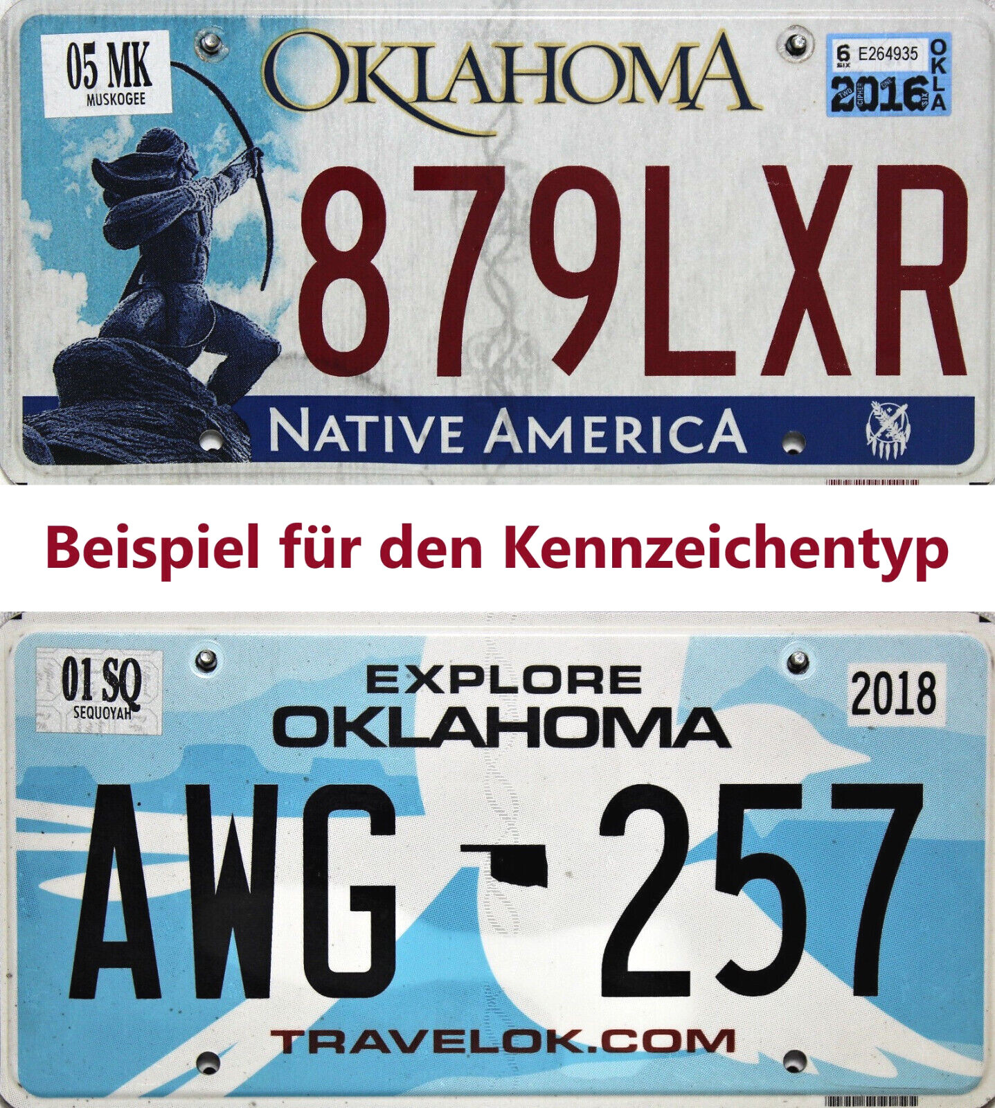 Oklahoma Archer / Explore Pasenger License Plate original US