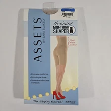 Spanx Assets High Waist Mid Thigh Shaper Women's Size 4 Nude New