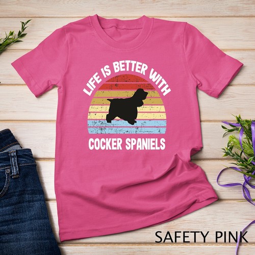 Retro Cocker Spaniel Dog Unisex T-shirt - Picture 12 of 15