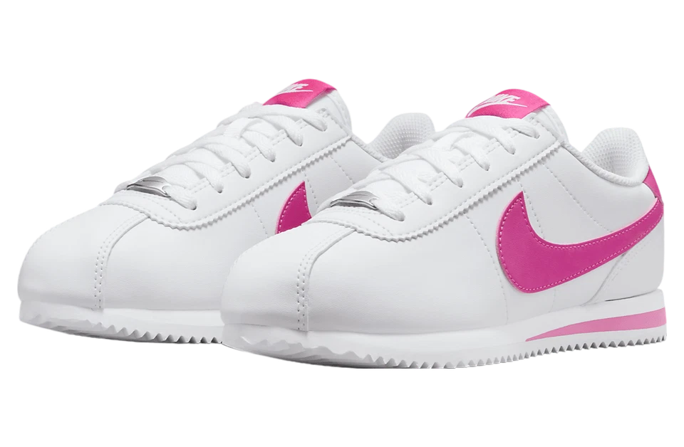 Nike Cortez GS White Laser Fuchsia Pink DM0950-104 Kid's Women's - Image 2 of 4
