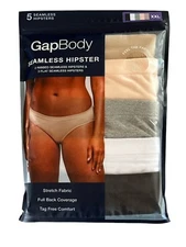 GapBody Seamless Hipster Womens XXL Stretch Tag Free 5 Pack Full Back Coverage