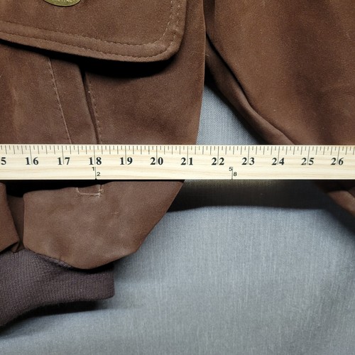 Vintage - 1980s Italian Vyctorlux Alta Moda Men's Brown V Bomber Jacket - L - Picture 8 of 10