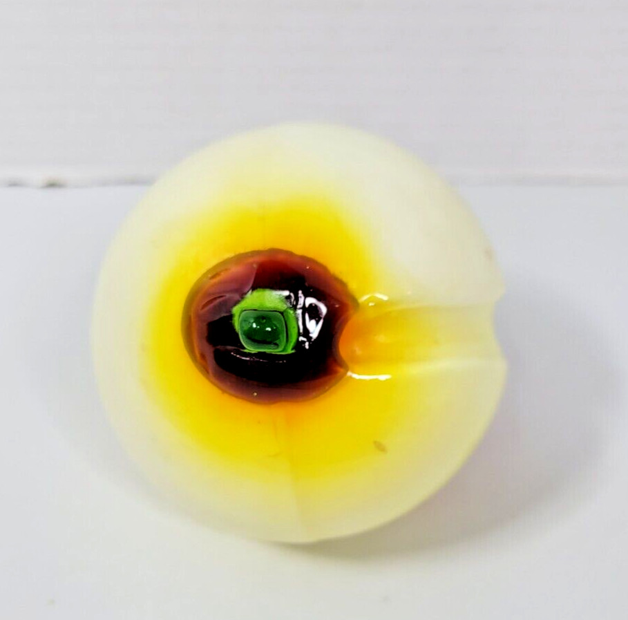 Murano Style Blown Glass Peach