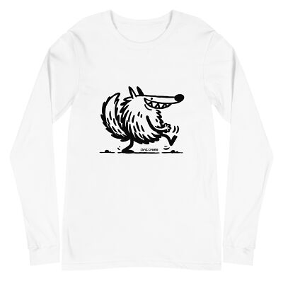 Cotton Unisex long sleeve Tshirt All Size XS-2XL White[wolf walker]new