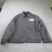 Dickies Eisenhower Jacket Mens Large Gray Full Zip Insulated Workwear