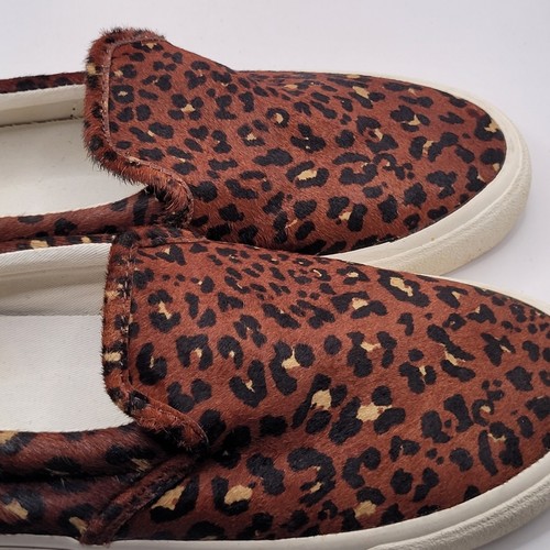 Madewell Sidewalk Slip-On Leopard Calf Hair Sneakers 7.5 - Picture 10 of 11