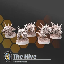 HiveMind Minis - The Hive - Strider Hounds - 50x Miniatures - 3d Printed