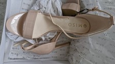miso barely there nude patent heel Sandals size 6 RRP £50