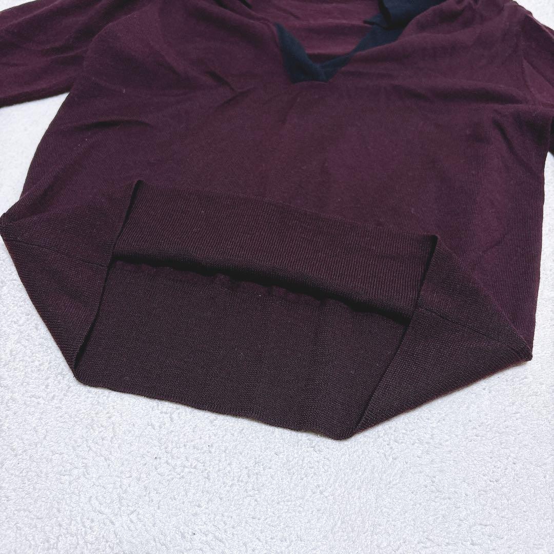 トップス Dries Van Noten MERINO WOOL Knit Dries Van Noten Women XS Merino Wool Silk Blend Skipper Knit