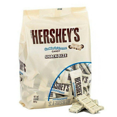 Cookies 'N' Creme Snack Size Bars, White Milk Chocolate Candy Bars, 31.9 Oz / 2