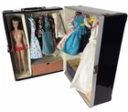 Vintage 1962 Barbie Case w/ Brunette Midge, Mattel Clothes & Extras