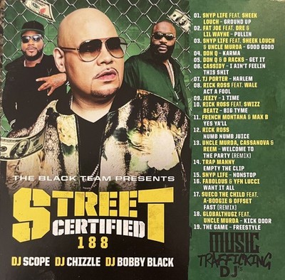 DJ SCOOP DJ BOBBY BLACK STREET CERTIFIED 188 MIXTAPE MIX CD  