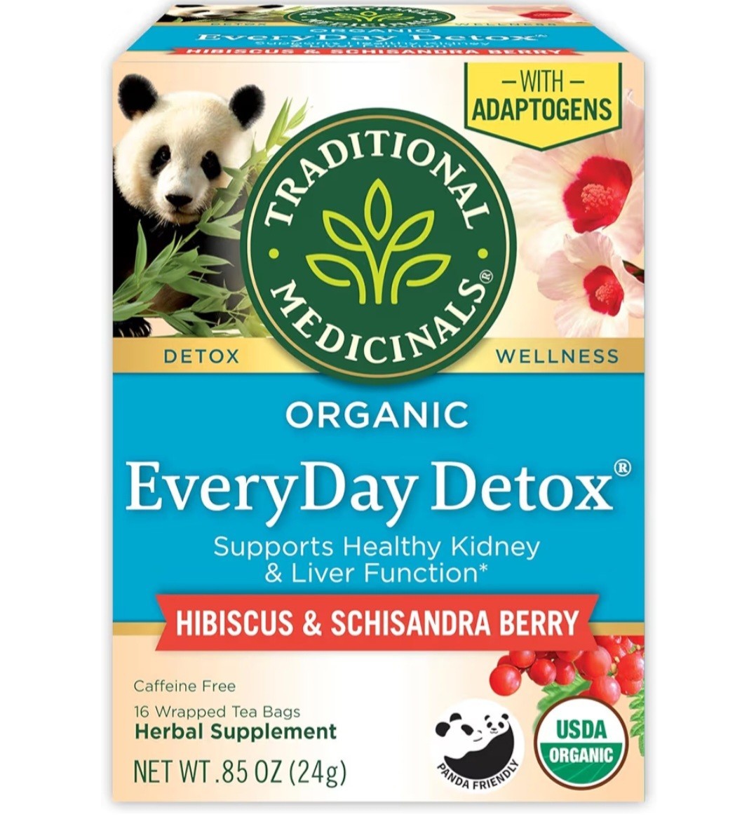 Traditional Medicinals detox tea,hibiscus & schisandra berry