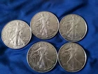 LOT OF 5 =2018 American Silver Eagle BU MINT W