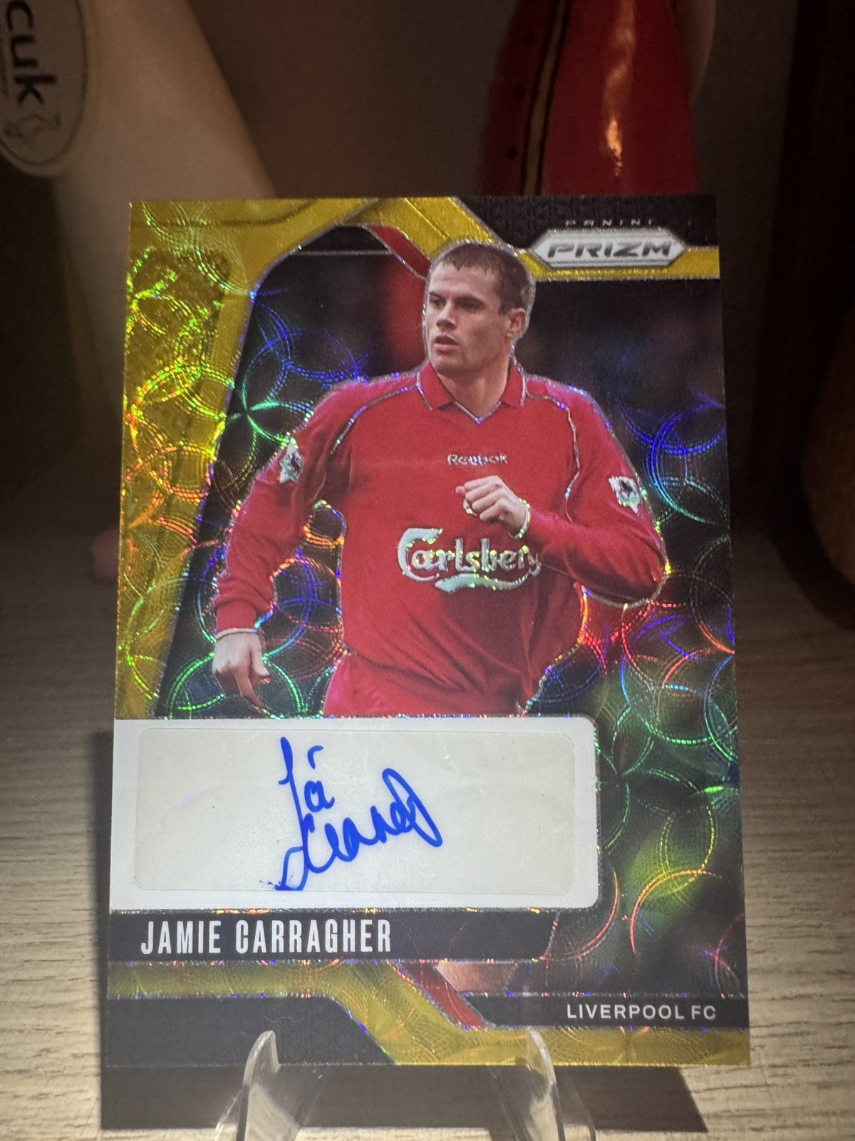 2024-25 Panini Prizm Jamie Carragher TRUE GOLD /10 Liverpool AUTO 🔥  for sale on Ebay