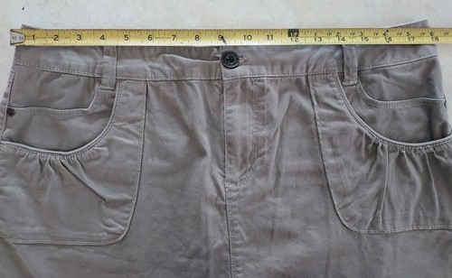 Jeanstar Khaki Skirt Womens Size 14 Casual Career Straight Pockets Front Back - Picture 8 of 12