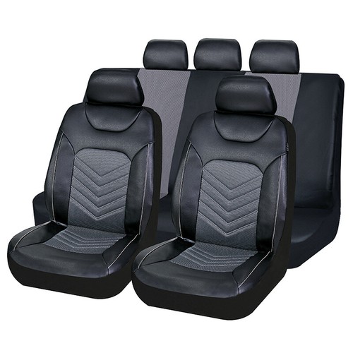 Auto Sitzbezug Sitzbezüge PU Kunstleder Schonbezüge Sitzauflage  + Sonnenschutz - Bild 4 von 23