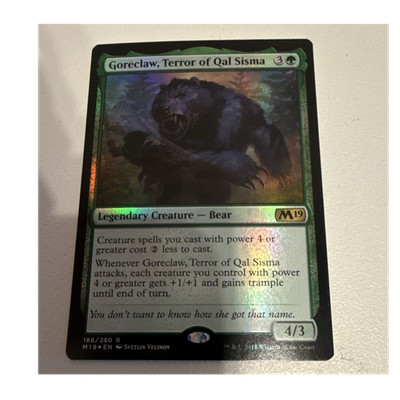 Wizards of the Coast MTG Goreclaw Terror of Qal Sisma M19 Foil Green 4/3