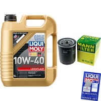 Mann Inspektionspaket 5L Liqui Moly 10W-40 FüR Fiat Punto 1.2 60 55 1.1 75