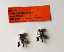 Pr Vintage TUDOR Chrome Windscreen Washer Single Jet  50s 60s TRIUMPH MG etc