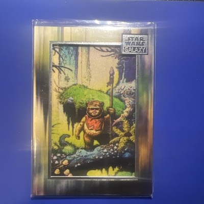 2018 Topps Star Wars Wicket Warwick Galaxy Patch Card Silver Parallel #M-WW