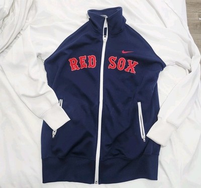 Nike MLB Boston Red Sox Full Zip Jacket Blue White 29038X-RX4 Women s Size Large