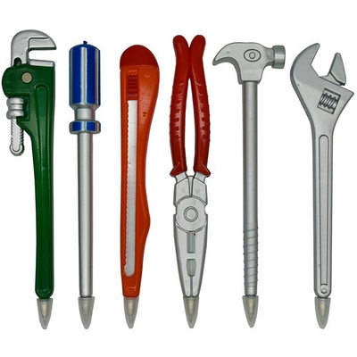 #ad 6 PCS Hardware Shape Ballpoint Pens Black Ink Tools for Craftsmen and Workers $14.09