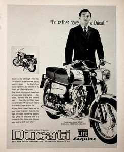 1966 Ducati Monza Jr 160cc Vintage Motorcycle Ad Italian Engineering