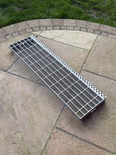 Galvanised Industrial Steel Stair Tread | Metal Mesh Step 1000mm X 286mm