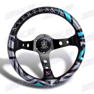 13''Deep Dish Racing Car Drift Rally Tuning Steering Wheel With Vertex New Style
