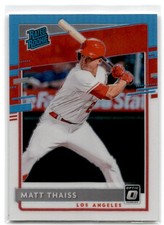 2020 Donruss Optic #60 Matt Thaiss Carolina Blue and White Los Angeles Angels